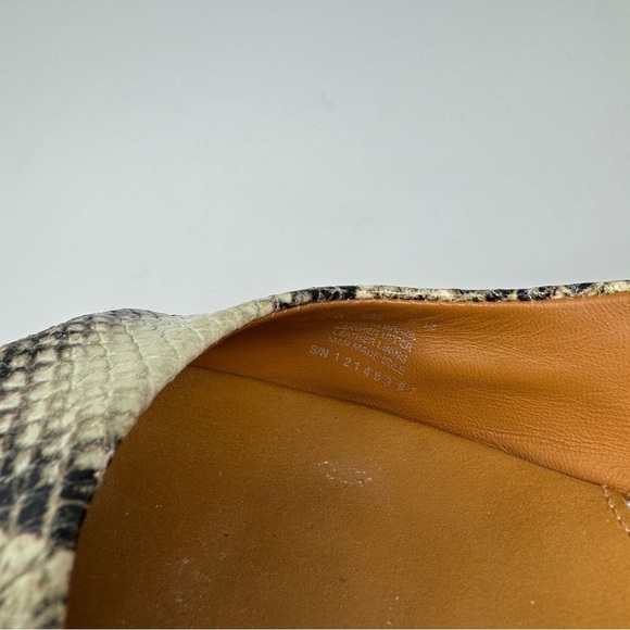 Tory Burch Rosalind Snakeskin Embossed Leather Cork Platform Wedge Sandals - Picture 7 of 11